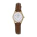 MTP1094Q 3-Hand Analog Water Resistant Ladies Watch Genuine Leather Band