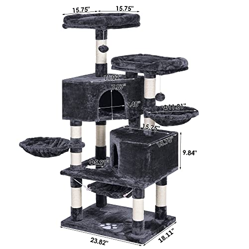 BEWISHOME MultiLevel Cat Tree Condo for Indoor Cats with Sisal