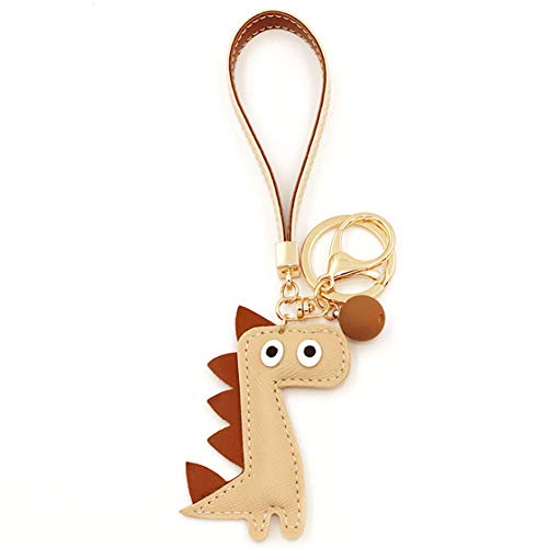 MUAMAX Dinosaur Key Chain for Women Clip Hook Keyring Novelty Gift for Kids Mother Sister Girlfriend Leather Bag Purse Wallet Accessories (brown) - Thumbnail 7