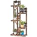 Giantex Wood Plant Stand Rack 5 Tier 6 Potted, Multiple Plant Stand Flower Pots Holder Display Shelf Rack Planter Indoor Outdoor for Garden Corner Balcony Patio Living Room