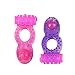 Mai Yi 2 Pcs Premium Silicone Vibrating Penis Ring, Pleasure Enhancing Sex Ring Set, The Best Cock Ring Sex Toys for Men - Maintain Erection Longer, Stretchy
