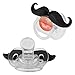3Pcs Mustache Pacifier for Baby, KOMIWOO Funny Gentleman Mustache Lip Pacifier Cute Novelty Baby Stuff for Newborn Infant, Latex Free Made with Soft Silicone - Great Baby Shower Gift!