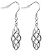 Celtic knot drop womens girls dangle Twist Wave Fish hook earrings by Regetta Jewelry - Good luck vintage Irish Symbol Jewelry-Stainless Steel for Sensitive Ears