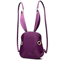 Mojing Cute Bunny Backpack Purse for Girls,Cartoon Rabbit Schoolbag Daypack(purple)