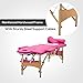 ZhangXF Folding Massage Table 84'' Professional Massage Bed Luxury-Model with Additional Accessories 3 Fold, Pink (C)