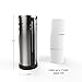 Lavish Home Freestanding Paper Holder Canister-Toilet Tissue Bathroom Storage with Rust Resistant Chrome Polished Stainless Steel, 5.5