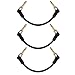 Mediabridge Ultra Series Guitar Patch Cables (6 Inch, 3 Pack) - Right Angle 1/4 inch Effect Pedal Cables (Part# MC-14RX3)