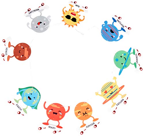 Orange Dolly Solar System Galaxy Party Supplies I Outer Space Garland Planets For Kids I Space Theme Birthday Party Decorations I Astronomy Themed