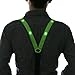 Glowseen Light up Glowing Clip on Adjustable Suspenders for Party Costume - Green