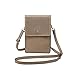 Phone Pouch, Cell Phone Bag Mini Crossbody Purse for Women teens Girls Wallet for IPhone X 8 Plus Samsung S8 7 (Small, Taupe)