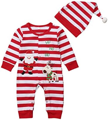 Aliven Toddler Infant Baby Girl Boy Long Sleeve Deer Romper Jumpsuit Pajamas Xmas Outfit