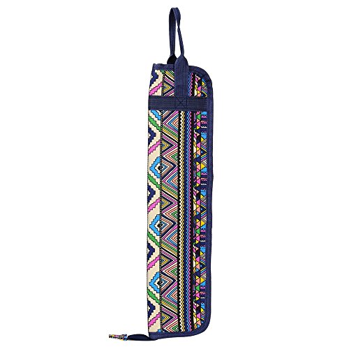 EaseIcon Exotic Style Percussion Accessories Carrying Bag Drumstick Case Cover Drum stick, Mallets, Brushes & Rods Holder with Adjustable Shoulder Strap (Layer)