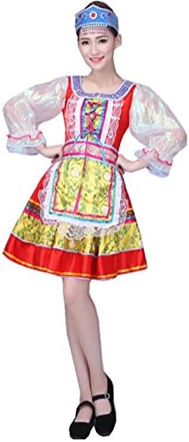 Women Performance Wear Dresses, Women's Russian Deluxe Party Dancing Dress