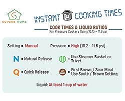 Best Improved Version Instant Cooking Times Cheat
