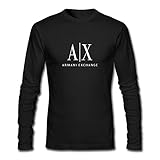 Armani Exchange For 2016 Mens Printed Long Sleeve tops t shirts