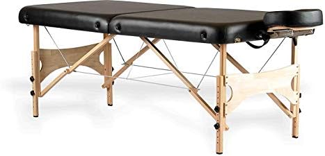 Medvision Foldable Massage Table/Treatment Table Wooden (Black)