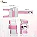 JBM Child Kids Bike Cycling Bicycle Riding Protective Gear Set, Knee and Elbow Pads with Wrist Guards Multi-Sports: Rollerblading, Skating, Volleyball, Basketball, BMX (Nylon Cloth Pink, Child/Kids)