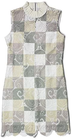 Amazon Co Jp アウトレット品 シー ニュー ヨーク 国内正規品 Women モザイク柄プリント ペイズリー レース ワンピース 2 オフホワイト 服 ファッション小物