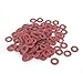 uxcell 5mmx10mmx1mm Fiber Insulating Pad Fastening Washer Red 100pcs