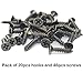 Gutapo Coffee Cup Hooks 20pcs Vintage Bronze Hooks Door Wall Closet Mounted Single Hook Hangers for Robe Coat with 46pcs Screws