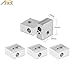 Anet A2 / A8 3D Printer Part, 5PC 0.4mm Brass Extruder Nozzle Print Head+ 5PC 30mm Length Teflon Throat Tube+ 5PC Heater Blocks Hotend for Anet A8 3D Printe