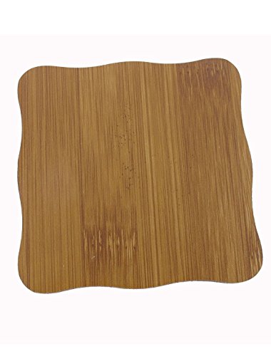 La casa del Ã¡rbol impresiÃ³n Copa de bambÃº Posavasos la estera de Tabla w Holder 6 piezas de Color Beige