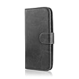 32nd Book Wallet PU Leather Flip Case Cover for BlackBerry DTEK50, Design with Card Slot and Magnetic Closure - Black