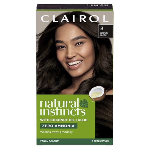 Clairol Natural Instincts Tinte para el cabello semipermanente sin amoniaco, 3 marron oscuro