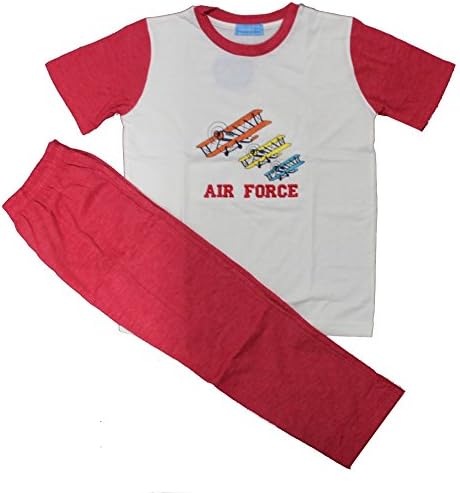 Tasidaben "Big Boy" 2 Piece Helicopter Pajama Pant Set (Size 10 - 16 Years) (14, RED)