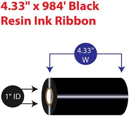 Chemical, Abrasion, and UV Resistant Ink Ribbons (Black) (on 1" Core)