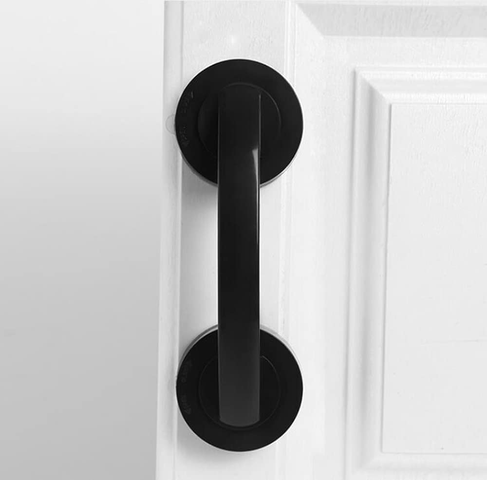 KAFENDA Large Glass Door and Window Handles, Bathroom Sliding Doors, cabinets, wardrobes, Suction Cups, Non-Marking Handles, Non-Porous Absorption Handles, Shower Grab Bars (Black)