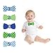 Tiny Ideas First Year Monthly Milestone Bowtie Photo Sharing Baby Belly Stickers, 1-12 Months, Blue