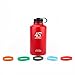 45 Degree Latitude Beer Growler, Enjoy Your Favorite Craft Beer Or IPA from The Comfort of Your Own Home, Stainless Steel Growler 64 oz - Red