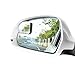 Blind Spot Mirror, DEDC Fan Shape 360 Degree Rotate Sway Adjustabe Blind Spot Mirrors, HD Glass Convex (Low Curvature) Frameless Stick On Lens (Pack of 2)