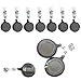 50 Pcs Per Pack New ID Badge Holder Reel Retractable Key Clip Wholesale Price Black