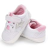WeiYun Stars Baby Walkers Baby Shoes Sneakers Princess Soft Sole Shoes Toddler Casual Shoes (12Months, Pink)