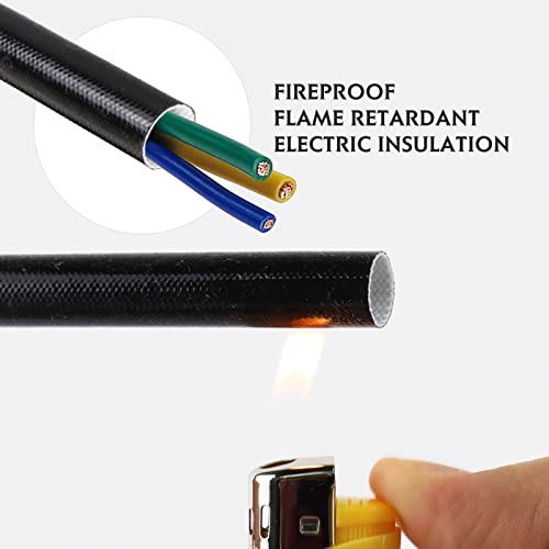 Silicone Fiberglass Sleeve Heat Shield Wire Protective High Temperature