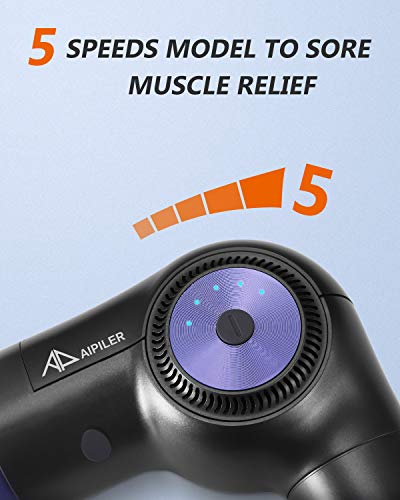 Deep Tissue Massage Gun - Percussion Massage Gun - Muscle Massage Gun- Portable Handheld Muscles Device for Gym Office Home Workouts Equipment, Back Neck Shoulder Pain Relief (Purple)