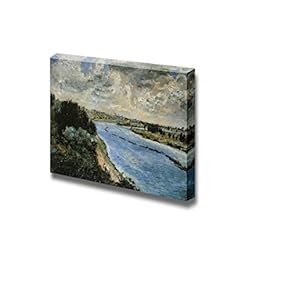 Chalands sur la Seine by Pierre-Auguste Renoir - Canvas Print Wall Art Famous Painting Reproduction - 12" x 18"