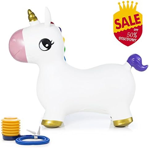 Wokashaka Uni-Donkey Hopper, Todllers Ride-on Toys, Inflateable Jumping Toys Horse Hopoer, Pump Included-Donkey