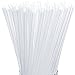 TecUnite 500 Pack Clear Straws PLA Plastic Biodegradable Straws Disposable Wrapped Drinking Straw, 8 inch