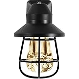 GE Vintage LED Night Light, Plug-In, Dusk-to-Dawn, Farmhouse DÃ©cor, Rustic, UL Listed,, Ideal for Bedroom, Nursery, Kitchen, Bathroom, Black Cage, 38628, 1 Pack
