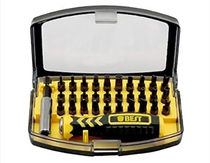 NSinc - 32 in 1 Household Screwdriver For Phone Laptop Mini Electronic Screwdriver Set Repair Tool Kit, Magnetic Repair Tools Kit with PH00 PH0 PH1 Torx T8 T10 Slotted