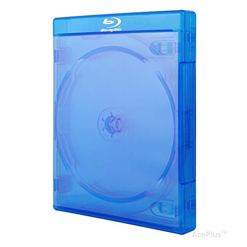 AcePlus 10 Pieces Empty 22mm Thick 6 Disc Capacity Blu-Ray case Screen Printed Logo