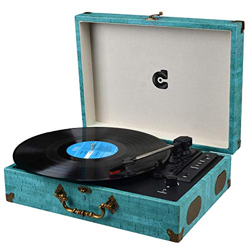 Vinyl Player Turntable Record Player with Speaker LP Turntable Vintage Record Players Suitable Turntable Portable Wireless Record Player Support USB Phonograph with AUX RCA Headphone Jack