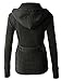 LE3NO Premium Womens Classic Double Breasted Pea Coat Jacket with Pockets