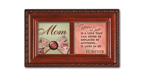 Cottage Garden Mom Woodgrain Petite Music Box Plays Wind Beneath My Wings