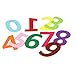 RERIVER Felt Numbers 3.2-Inch Tall 50Pcs 0-9(5 Sets) Assorted Bright Colors Party Room Banners Decoration School Projects