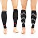 Graduated Calf Compression Sleeves Socks: Best Men & Women Pain Relief Stocking for Shin Splints, Leg Cramps Strains, Varicose Veins, Swelling. Increase Blood Circulation, Anti Fatigue & Fast Recovery,Black,Medium