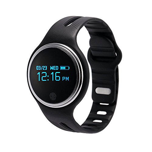 Evershop Fitness Tracker,Water Resistant Smart Bracelet Activity Tracker Smart Fitness Band with Sleep Monitor Pedometer Sports Bracelet Wristband for Android and IOS Smartphone(Black)